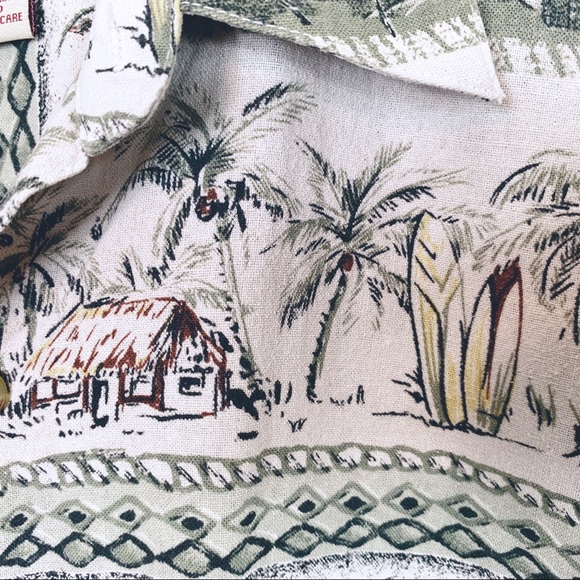 SUMMA Silk Cotton Hawaiian Aloha Surf Camp Shirt S - Picture 5 of 8